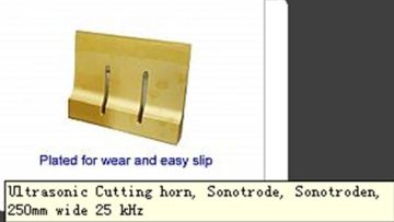Ultrasonic Cutting Horn,sontrode,sontroden,250mm Wide 25khz