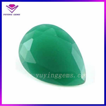 synthetic frosted crystal glass jewelry pear jade green gems
