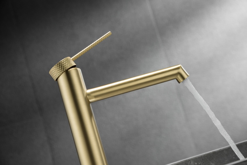 Brushed Gold Tall Basin Faucet