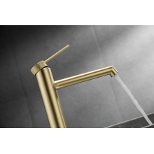 Brushed Gold Tall Basin Faucet