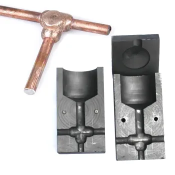 Thermite Welding Mold for Copper Tape to Rod Connection