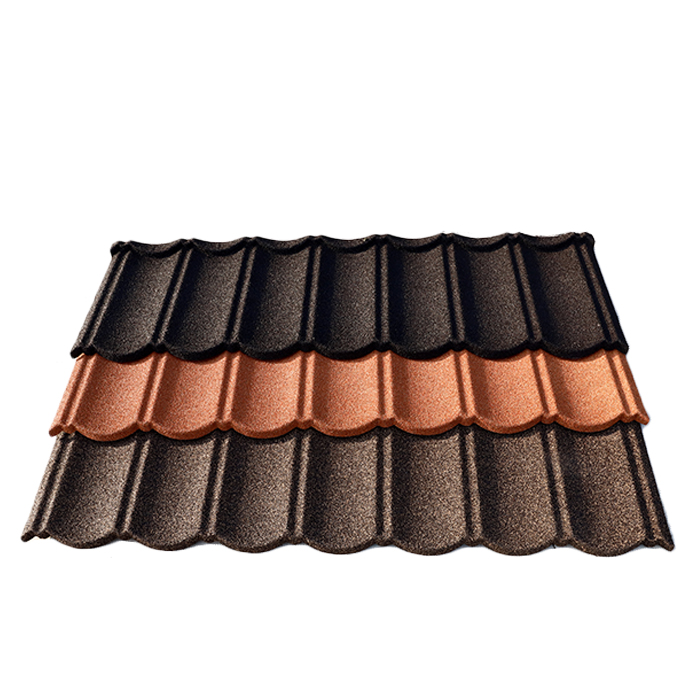 Colored stone orange roof bond metal tile