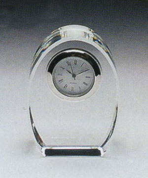 glass crystal desk clock/wedding favor crystal clock