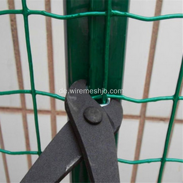 Grüner PVC überzog galvanisierten geschweißten Maschendraht-Zaun