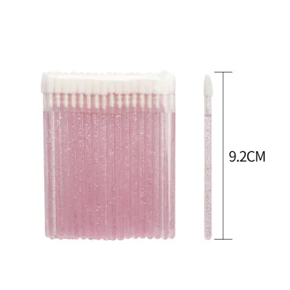 Lip Application Brush Disposable 50 Pcs Pink Lip Beauty Tool Kit Lip Wands