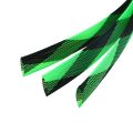 Itim na Berde na Pattern na Braided Sleeve