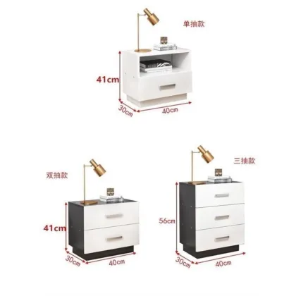 Bedside Table Modern Simple Storage Cabinet Bedroom Storage Cabinet Simple Household Small Storage Bedside Cabinet 5IP0