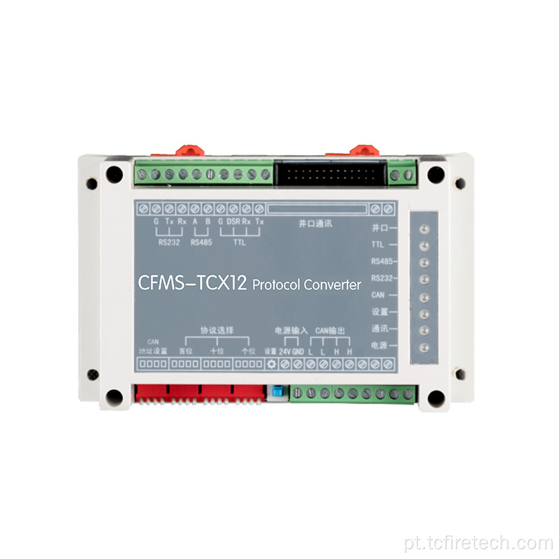 Conversor de protocolo CFMS-TCX12 para sistema de alarme de incêndio