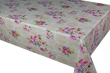 Elegant Tablecloth with Non woven backing Madeira