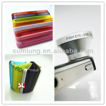 Best Selling design . Colorful magnetic cases for iPhone4/4S with fisheye lens,macro lens