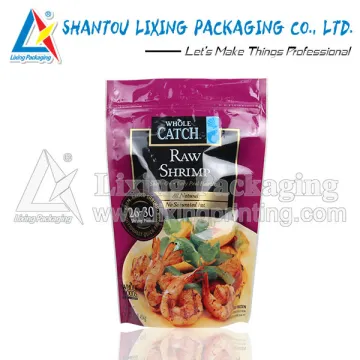 Stand up food package with zipper