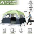 6 Person Double Layer Family Camping Cabin Telt