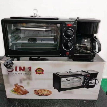 Appliance de cuisine multifonctionnelle: la machine à petit-déjeuner tout-en-un - Horno 3 en 1 four à pain électrique automatique four et petit-déjeuner multi-fonction