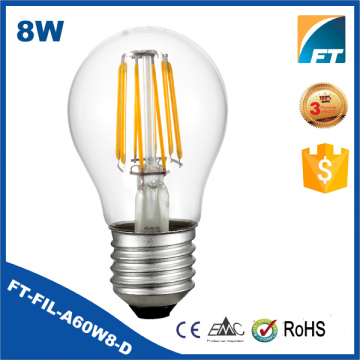 FT-FIL-A60W8-D 8W E27 AC110/230V Dimmable LED Filament Bulb