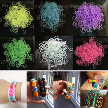 600PCS Bands 24PCS S Clips 1PC Hook Rainbow Loom Bands Bracelets Elastic Bands