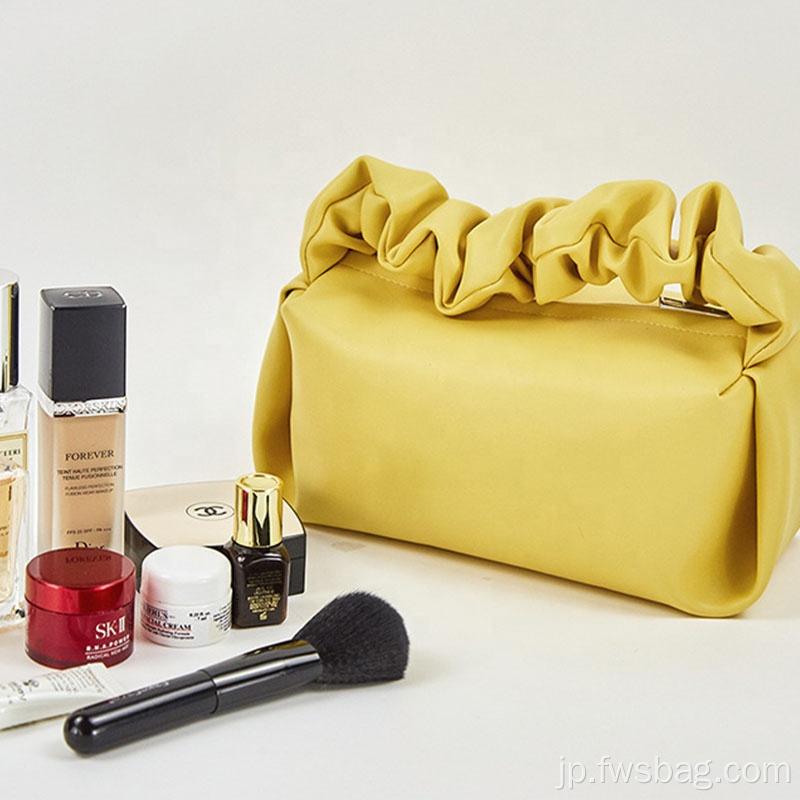 卸売シンプルな高品質の女の子女性カスタムPVCレザーバッグ女性ハンドバッグレディースプリーツレディースバッグ