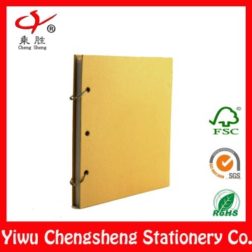 Cheap kraft custom 3 ring notebook in china