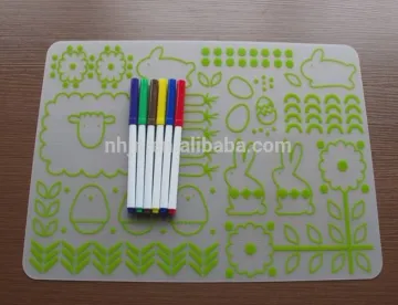 New Cute Washable Animal Cartoon Chirdren Silicone Mat Kid Table Mat For Dining