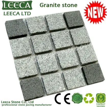 Red granite paving stone brick