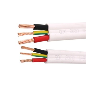 Câble électrique plat jumeau et terre en PVC