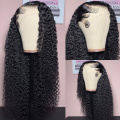 Preckovaná krajková přední paruka brazilská lidská vlasy Kinky Curly Transparent 13x4 Front -krajková krajková paruka na přírodní vlasová linie