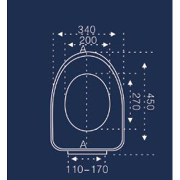 Asiento de inodoro Uf OEM / ODM Cubierta delgada europea