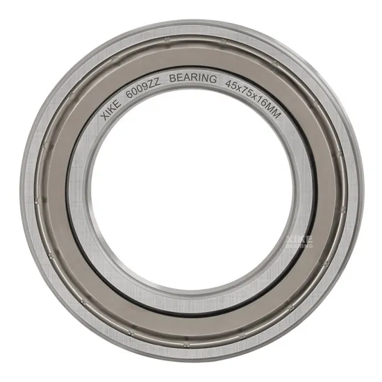 Double Metal Seal 6009ZZ 45x75x16mm Deep Groove Ball Bearing