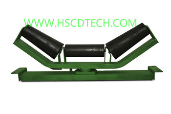Self-aligning roller for belt conveyor system
