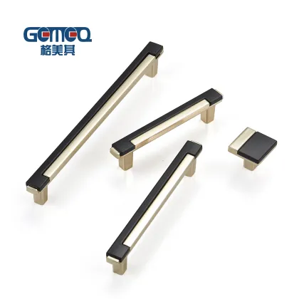 High End Luxury Zinc Black Golden Kitchen TV Cabinet Furniture Hardware Cabinet Pull Handle