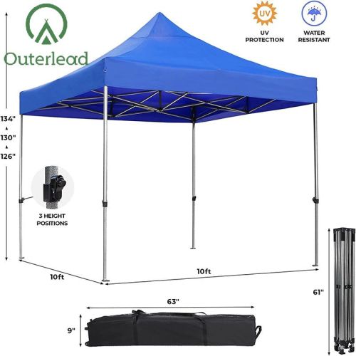 Folding Canopy for Shop Heavy Duty Adjustable 10x10' Pop Up Canopy Tent Factory