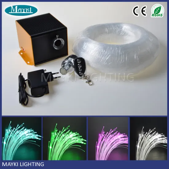 12W RGBW fiber optic lamp for vintage decoration with emitter and PMMA fiber optic cable