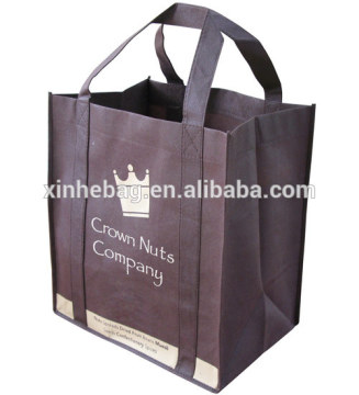 6 pack promotion recycled non woven wine bottle bag,reusable wine bottle bag