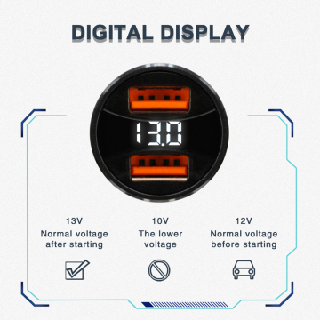 Factory Customized 2.1A Mobile Phone Car Universal Accessories Dual Port USB Car Charger