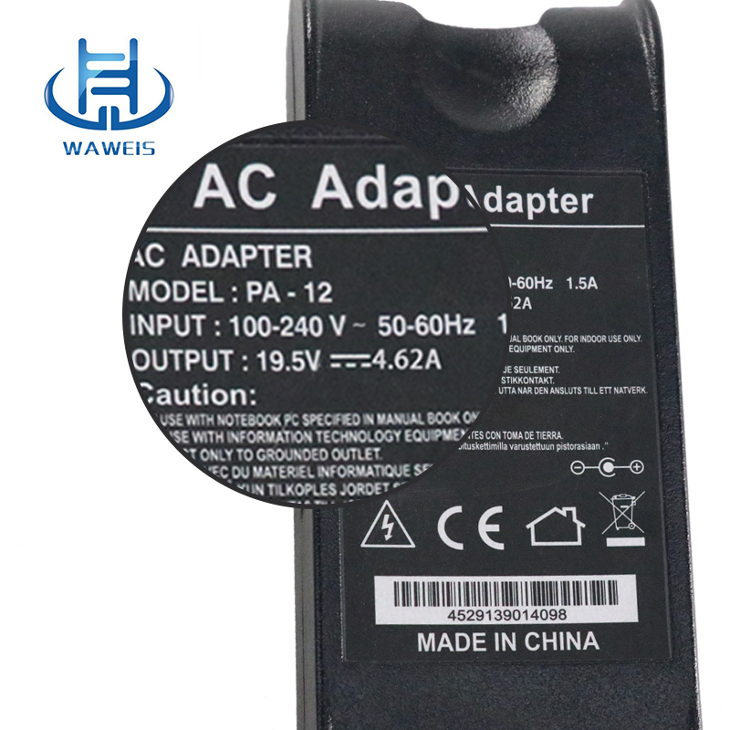 Carregador de laptop 90W 19.5V 4.6a para Dell