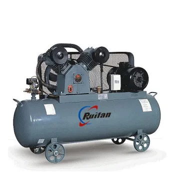 Compact Double Head Belt Driven Portable Electric Piston Air Compressor