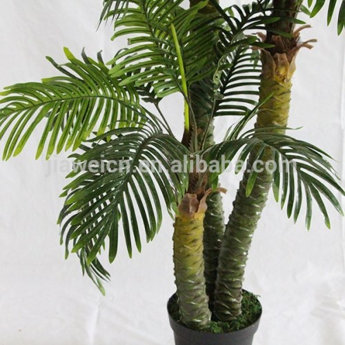 Indoor Wholesale Artificial Palm Trees Plastic Trunk Decoration, High