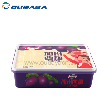 plastic box 2400ml rectangle container with lid