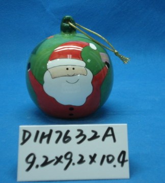 Ceramic Santa Bauble for Christmas Tree Decoration