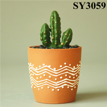 Penanam terracotta moden periuk tanah liat kecil untuk succulents