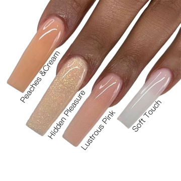 Bột acrylic rõ ràng bằng bơ chuyên nghiệp - Bộ bột acrylic vỏ màu hồng ema nude