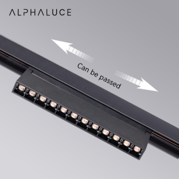 48V Magnetic Spot Light Rail Lighting System LED Magnet Adjustable Beam Angle Indoor Grid Focus