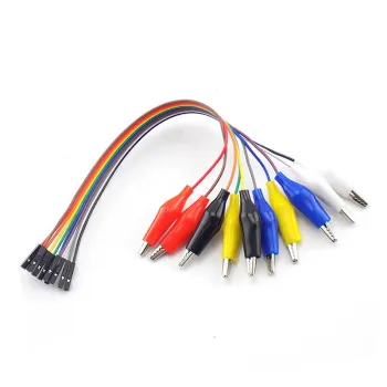 5 Color Alligator Clip to Female Jumper Test Lead Cable - High Quality