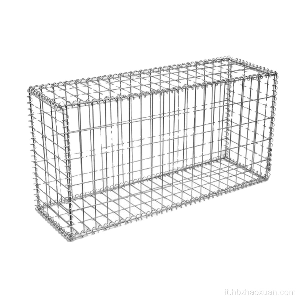 Muro di gabion saldato galvanizzato