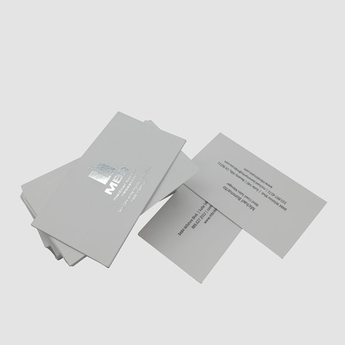 Economy Silver Foil Stamping White Business Paper Card
