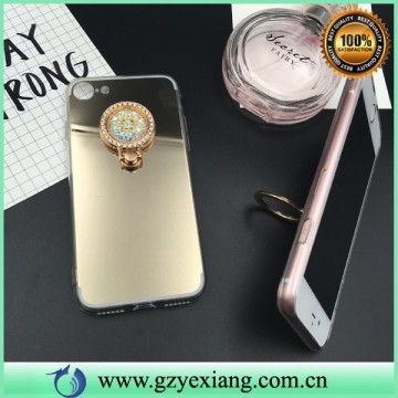 mobile phone diamond tpu mirror case for iphone 7 plus clear rubber case