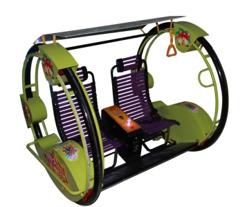 Amusement park double seat le bar car playground battery riding car
