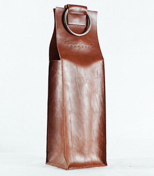 Brown Leather Wine Gift Box or Bag