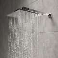 Wall mounted square polished SS304 rainfall overhead shower