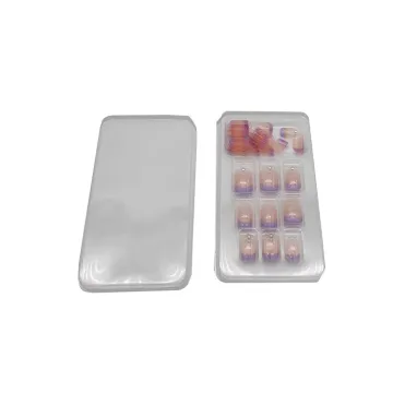 Cosmetic transparent false nail blister tray