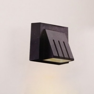 LEDER 3W Striped Aluminum Black outdoor wall lights